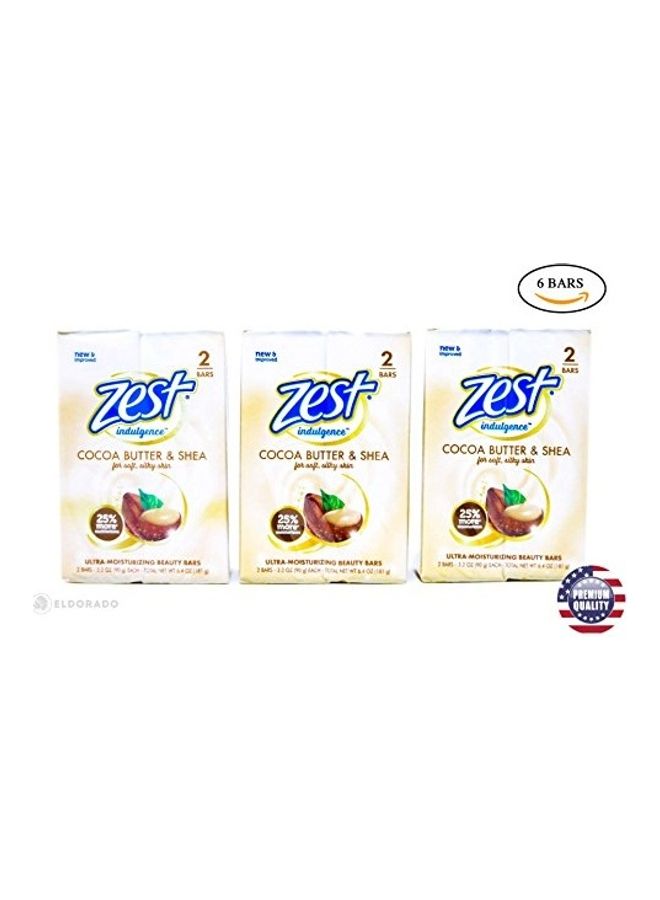 زيست صابون كريمي من زبدة الكاكاو والشيا 6 قطع - Image 1