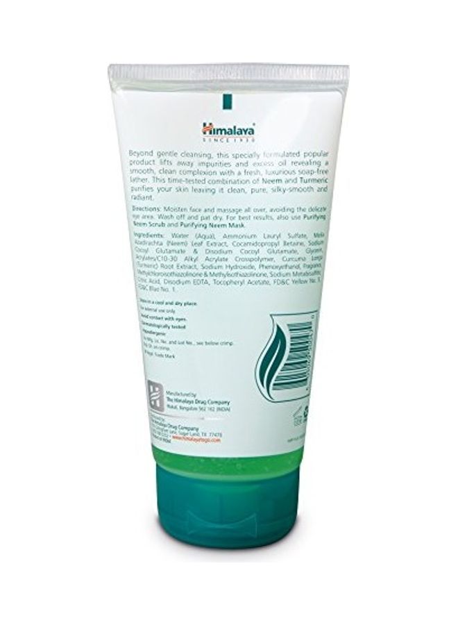 Himalaya 2-Pack Purifying Face Wash with Neem and Turmeric for Occasional Acne Green 2 x 150ml  - Image 2