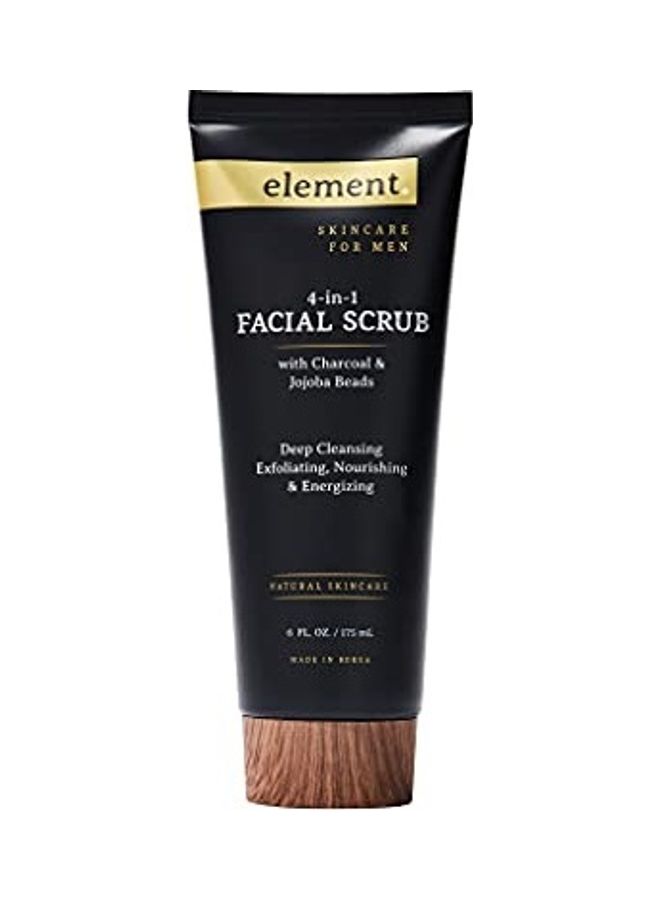 أزور كوزمتيكس 4 In 1 Facial Scrub With  Charcoal & Jojoba Beads White 175ml - Image 1