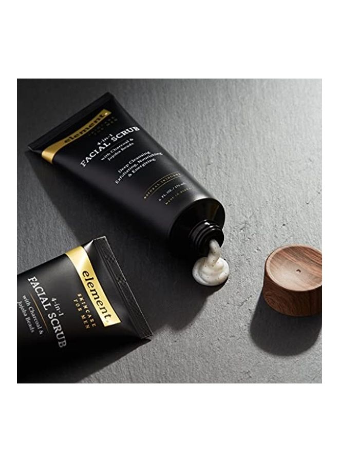 أزور كوزمتيكس 4 In 1 Facial Scrub With  Charcoal & Jojoba Beads White 175ml - Image 2