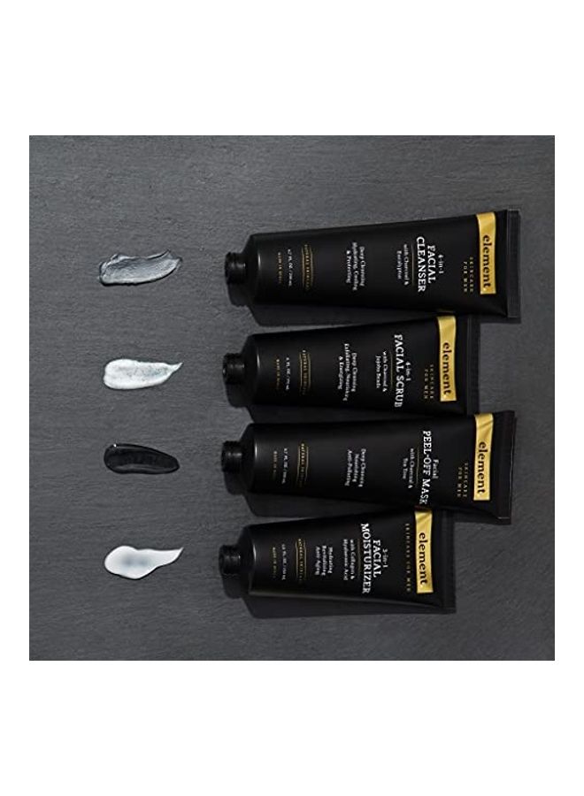 أزور كوزمتيكس 4 In 1 Facial Scrub With  Charcoal & Jojoba Beads White 175ml - Image 4