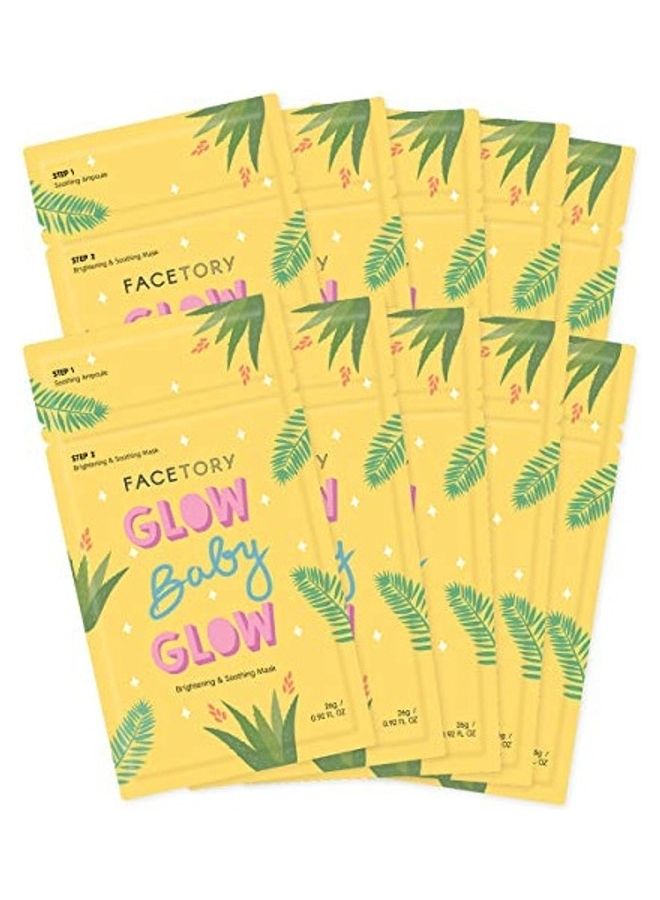 Pack Of 10 Glow Baby Glow Brightening Sheet Mask Clear 26grams