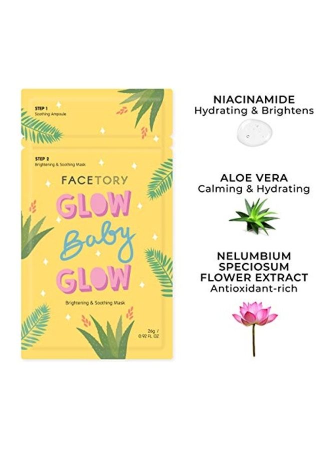 Pack Of 10 Glow Baby Glow Brightening Sheet Mask Clear 26grams