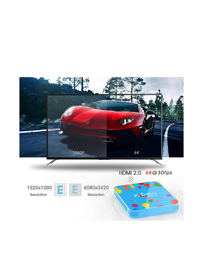 Wownect - H96 Mini H6 Android TV Box ANTV-WO-H96MH6-4-32 Blue - Image 1
