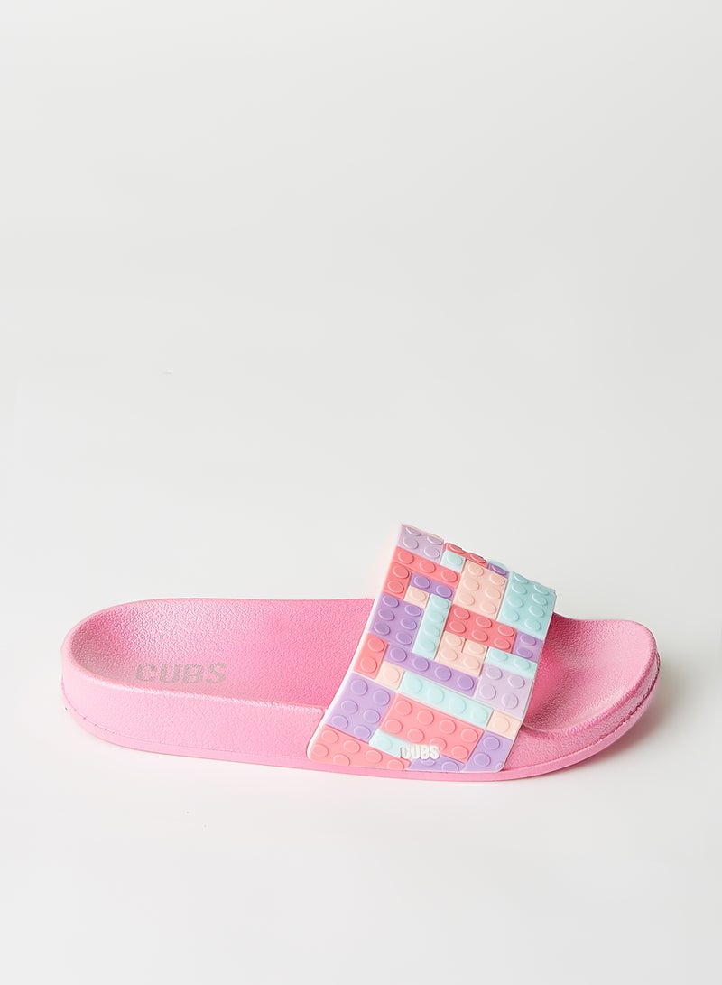 CUBS - Teen Lego Slides Pink - Image 1
