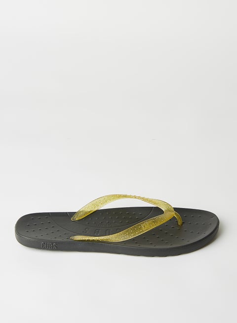 Shimmer Flip Flops Black