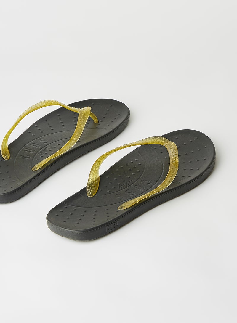 CUBS - Shimmer Flip Flops Black - Image 1