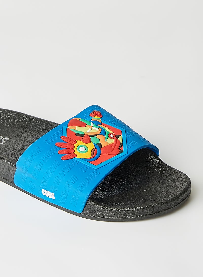 CUBS - Unisex Iron Man Slides Blue - Image 1