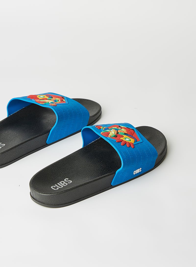 CUBS - Unisex Iron Man Slides Blue - Image 1