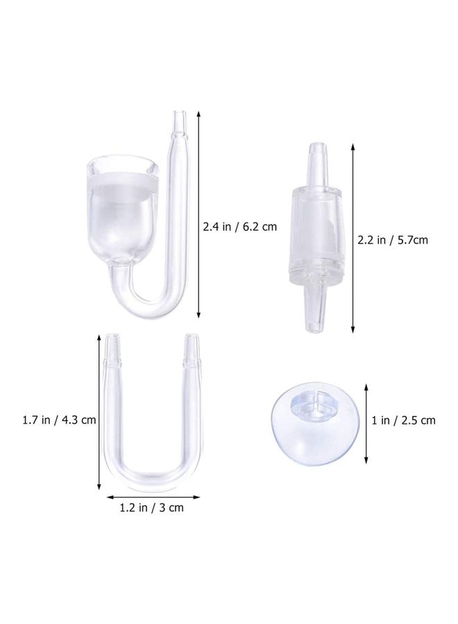 Fish Tank Tool DIY CO2 Generator Set Of 4 Clear 6cm - Image 3