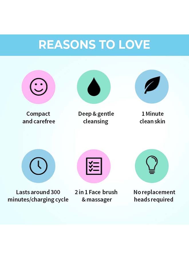 Nykaa CleanTouch Facial Cleansing Brush Blue Blue - Image 3