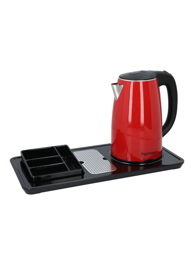 هوميكس غلاية كهربائية مزودة بصينية 1.7 ml 2150 W D1017T أحمر/ أسود - Image 3