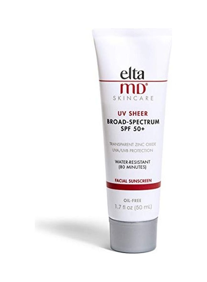 Elta MD - UV Sheer Broad-Spectrum SPF 50-Plus Facial Sunscreen with Zinc Oxide White - Image 1