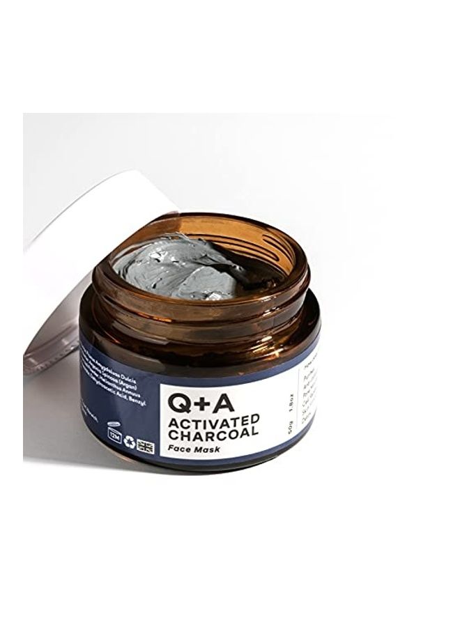 كيو+إيه ماسك للوجه بالفحم المنشط لإزالة السموم رمادي 50جرام - Image 2