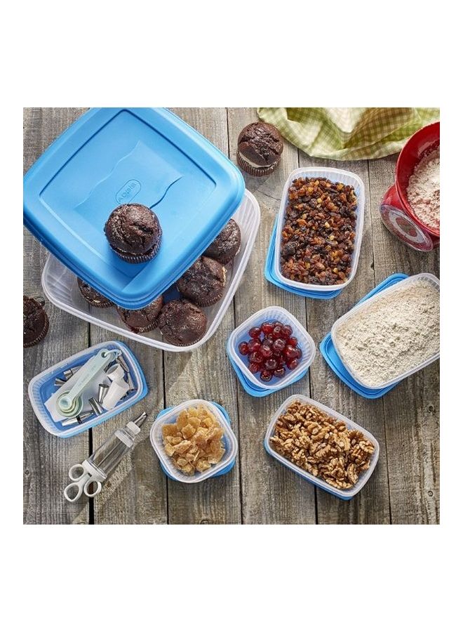 Addis - Square Food Saver Transparent/Blue 26 x 23 x 16cm - Image 1