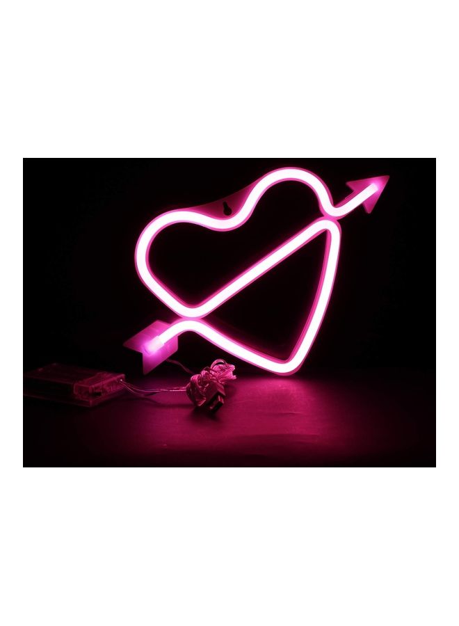 Salla Cupid Love Neon Heart Sign LED Light Pink 29x18cm - Image 3
