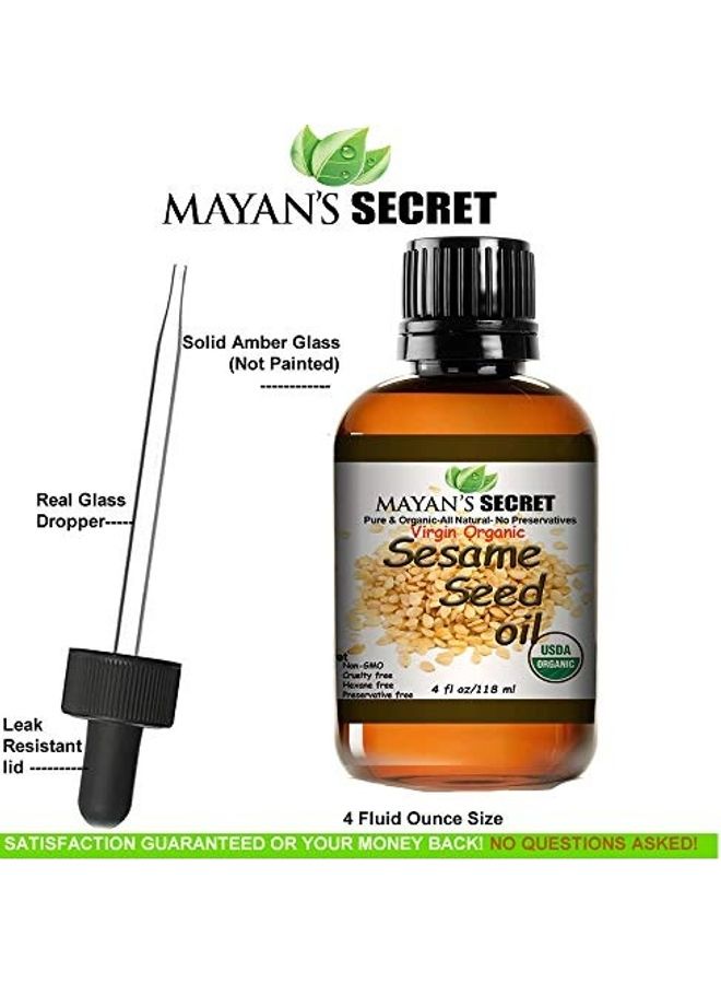 Mayan's Secret Virgin Organic Sesame Seed Oil Clear 118ml  - Image 1