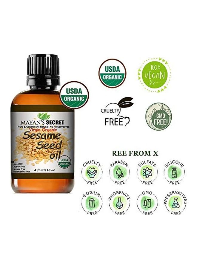 Mayan's Secret Virgin Organic Sesame Seed Oil Clear 118ml  - Image 2