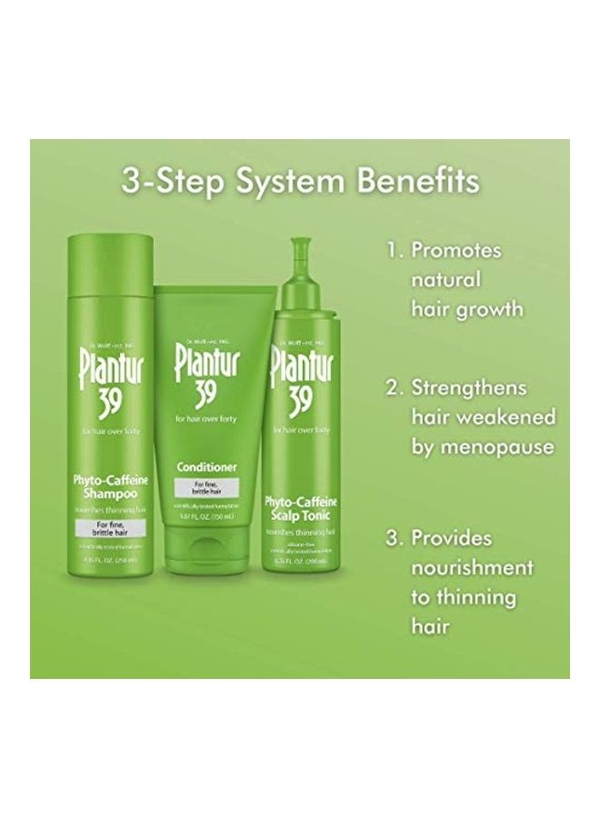 Plantur - 3 Step System Shampoo, Conditioner Tonic For Fine Thinning Natural Hair Growth White 600ml - Image 1