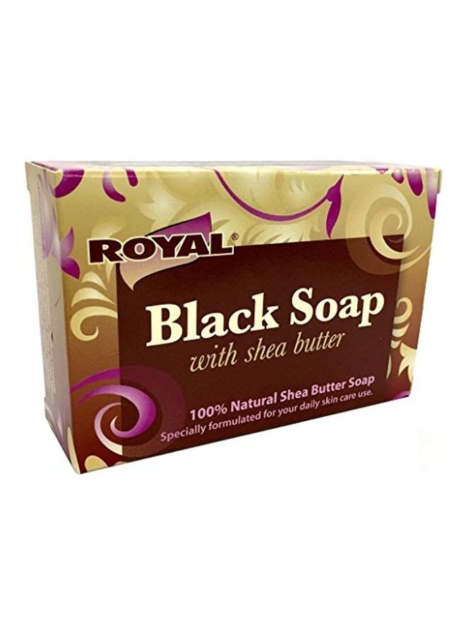 رويال صابون أسود بزبدة الشيا الطبيعية 100% أصفر 8.5X8.5X6بوصة - Image 1