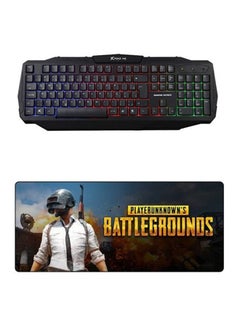 Rainbow Gaming Keyboard With Pubg Mouse Pad