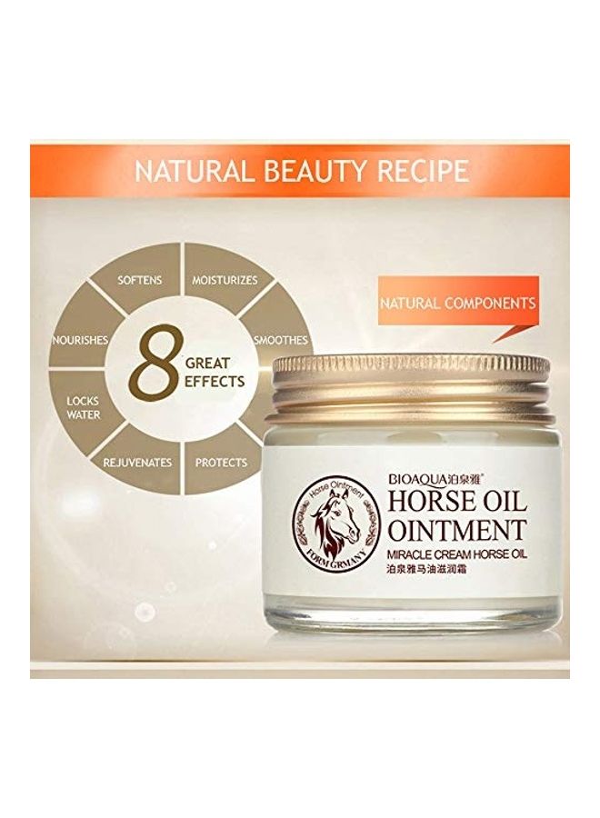 BIOAQUA - Horse Miracle Cream Oil Ointment White 70grams - Image 1