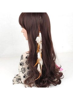 Suoirblss Boho Feather Crown Elastic Gypsy Festival Headband Multicolour  - Image 2