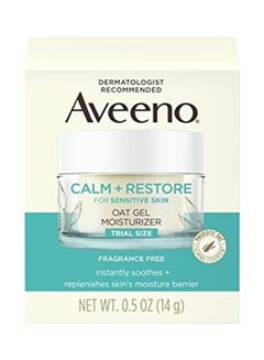 Aveeno Calm and Restore Oat Gel Facial Moisturizer for Sensitive Skin White  - Image 1
