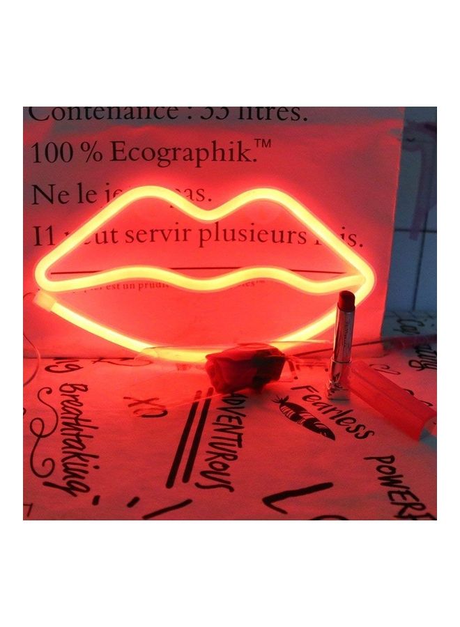 Salla - Lips Neon LED Light Red 26x14cm - Image 1