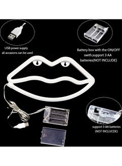 Salla Lips Neon LED Light Red 26x14cm  - Image 4