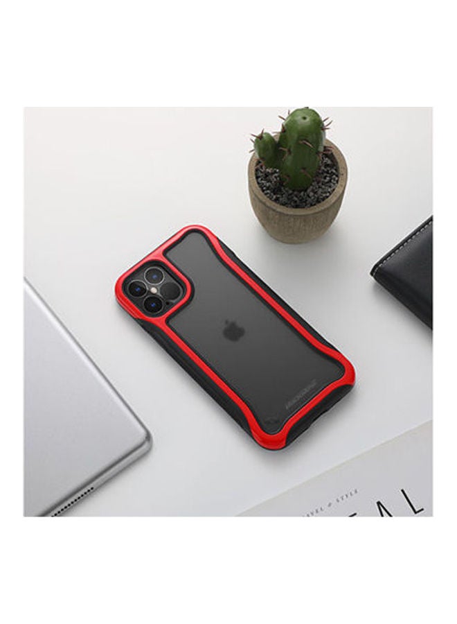 روكروز TPU + Matt Back Anti Shock Case
 For iPhone 12 Pro Max Black-Red 