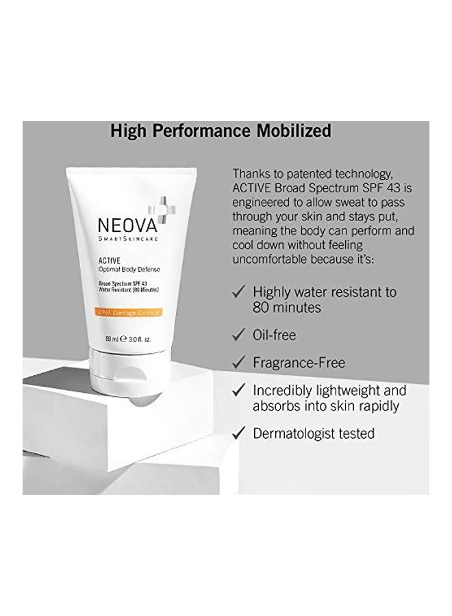 NEOVA Active Sunscreen For Body Clear 88.72ml - Image 1