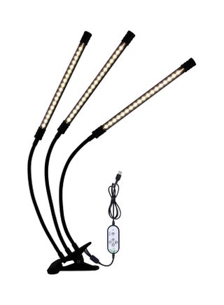 3 Head LED Grow Full Spectrum Light 4/8/12H Timer Black 30.00x8.00x12.00cm - v1630317700/N50559823A_1