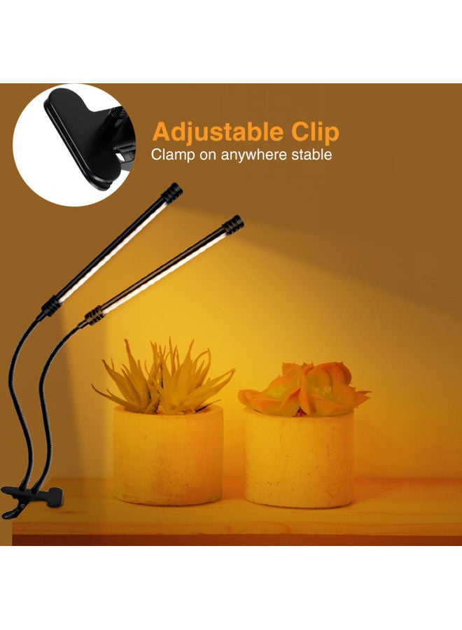 3 Head LED Grow Full Spectrum Light 4/8/12H Timer Black 30.00x8.00x12.00cm