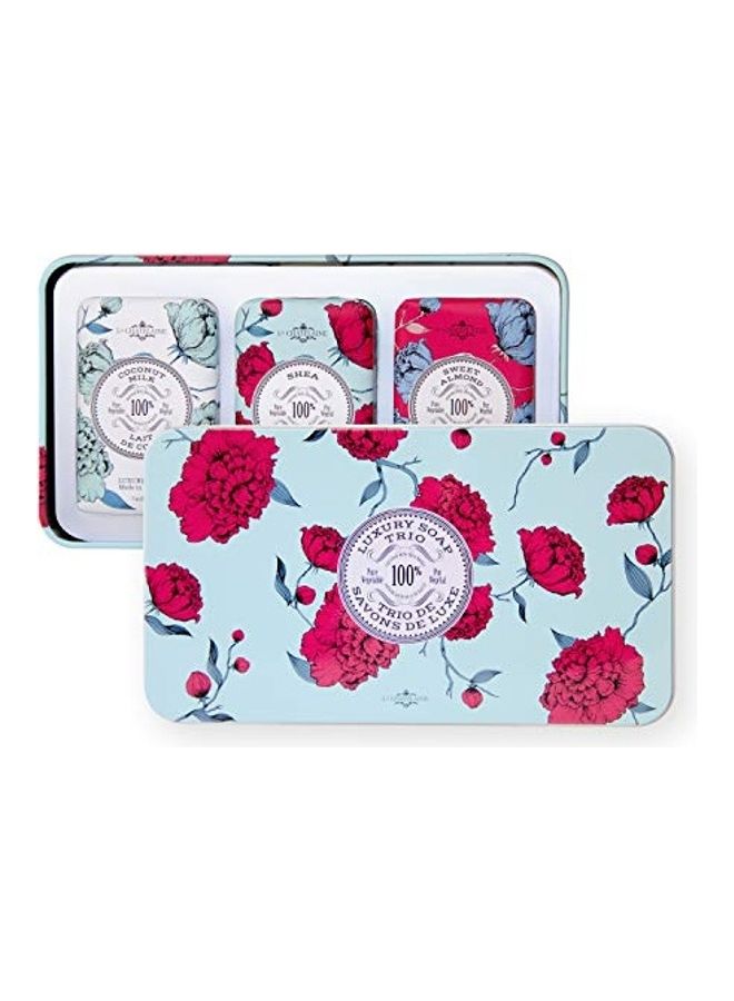 لا شاتلين 3-Piece Coconut Milk, Shea And Sweet Almond Luxury Bar Soap Set White 200grams - Image 1