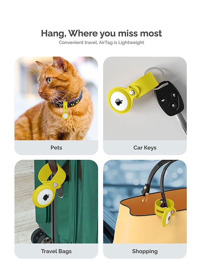 INEIX - Silicone Loop Case Cover for Apple AirTag Yellow - Image 1