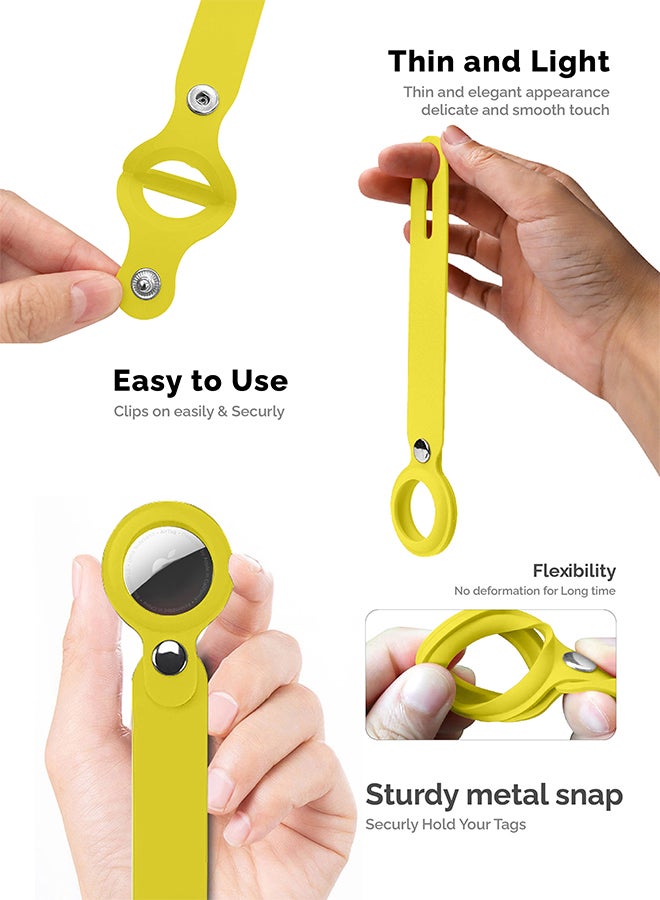INEIX - Silicone Loop Case Cover for Apple AirTag Yellow - Image 1