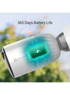 EZVIZ 3-Piece Wireless Home Security Camera With 365 Days Battery Life White  - Image 2