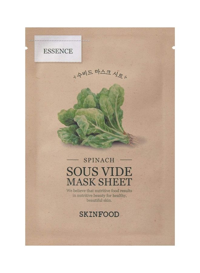Skinfood SKINFOOD Spinach Sous Vide Mask Sheet Multicolour 22grams 