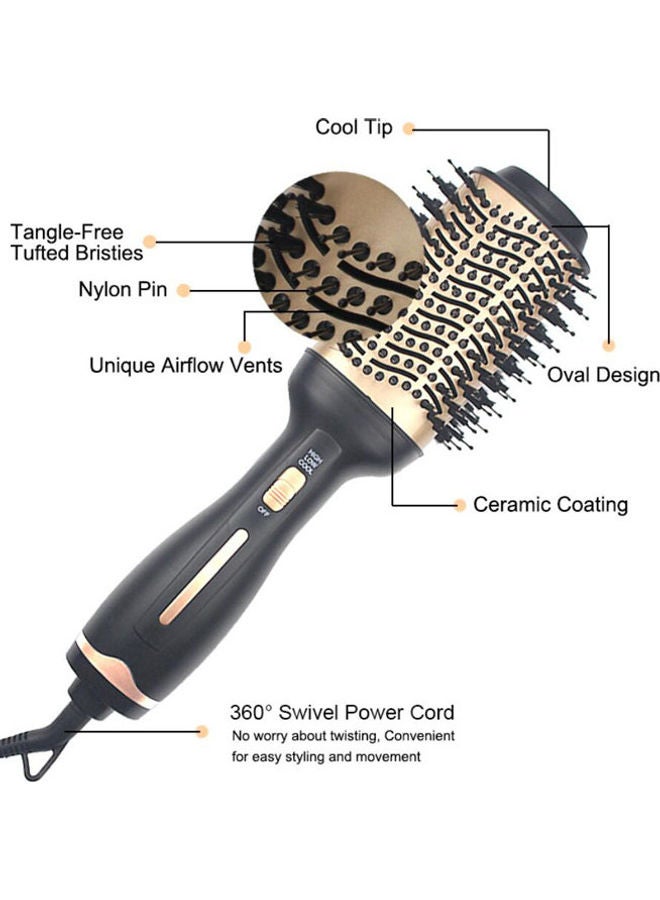 Arabest Professional 4 In 1 Hair Curler And Straightener Comb Black/Brown 34.6cm - Image 4