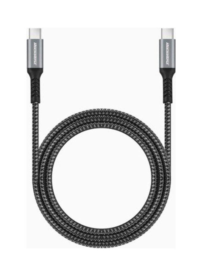 3A 60W Max 1M Type-C To Type-C Cable Black-Midnight Blue