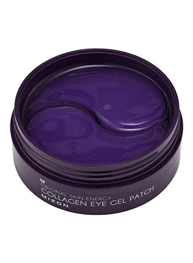 MIZON 30-Pairs Under Eye Collagen Patches Eye Masks with Marine Collagen Purple 2X1.4X1,2inch - Image 2