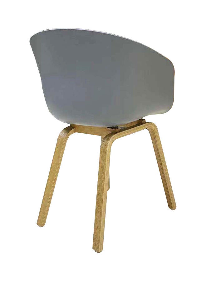 Neo Front Neo Front Y106C-M Multi Purpose PP Chair Solid Wood Base with a Stylish Look and Comfortable Seat Rest Grey/Beige 57 x 55 x 81cm  - Image 4