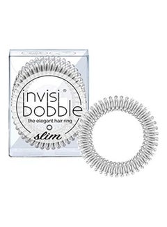 invisibobble 3-Piece Slim Traceless Spiral Hair Tie Clear 0.748x1.7x1.37inch  - Image 1