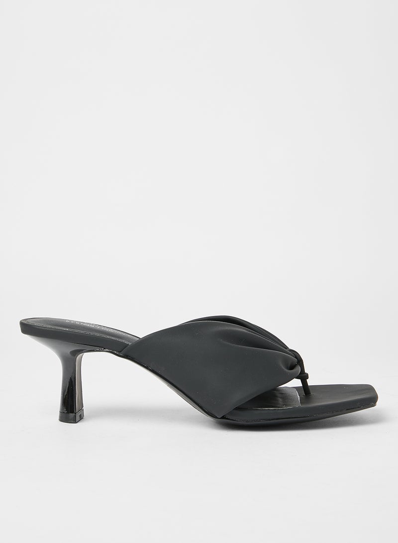 Claudi Mid-Heel Sandals Black