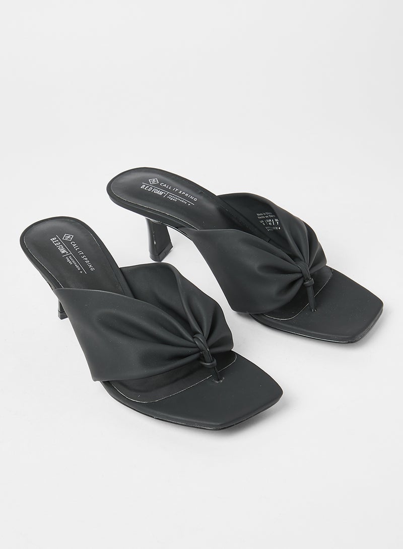 Claudi Mid-Heel Sandals Black