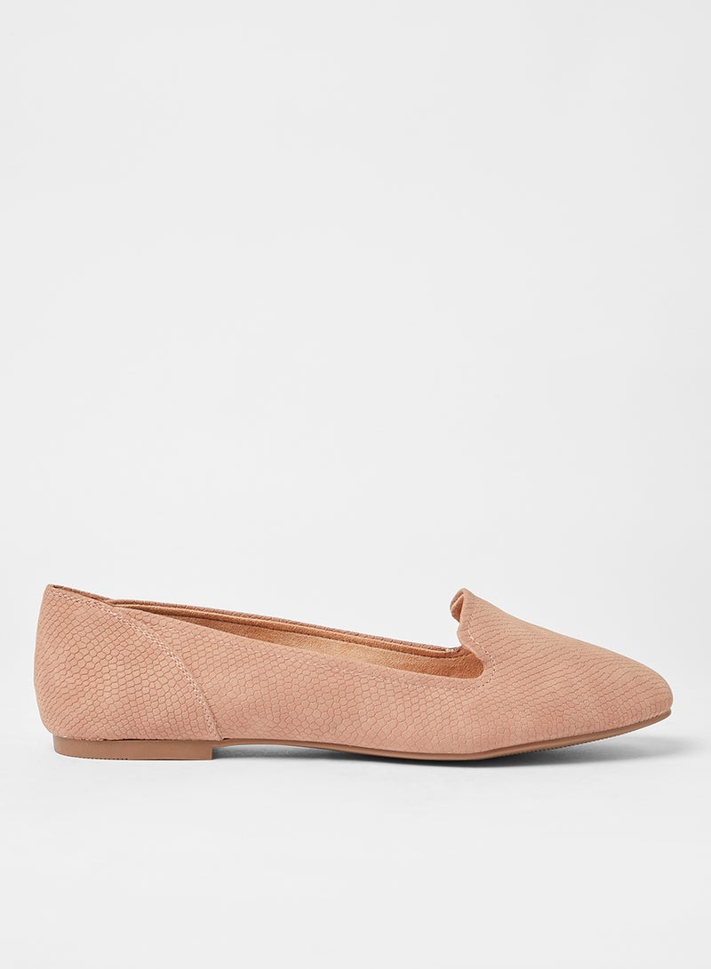 CALL IT SPRING Sofi Snakeskin Loafers Pink  - Image 1