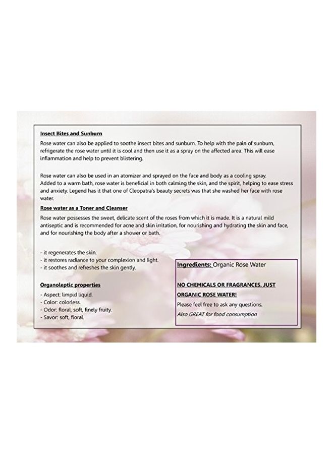 Sweet Essentials Premium Organic Moroccan Rose Water Clear - Image 4