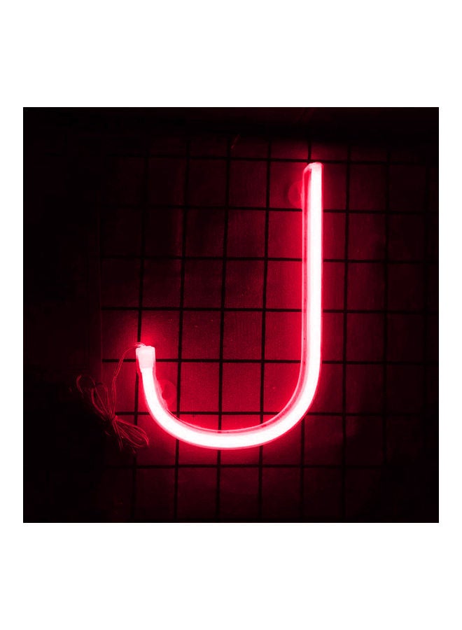 سلة مصباح نيون فليكس بإضاءة LED على شكل حرف J 30x15سم - Image 1