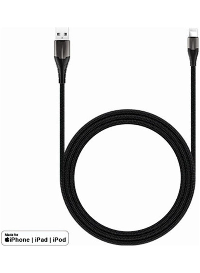 ROCKROSE 2.4A 1M Lightning Cable Black-Gray  - Image 1